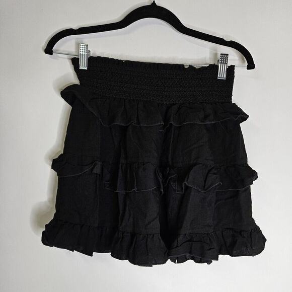LUSH Black Skirt Women’s Xsmall Tiered Ruffled - Picture 1 of 7